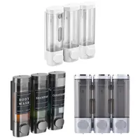 Shampoo and Conditioner Dispenser 3 Chamber Shower Soap Dispenser No Drill Shampoo Dispenser for Shower for Bathroom Hotel 2
