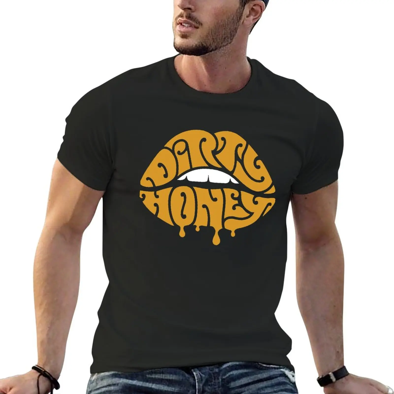 Dirty Honey Band Logo Classic Copy T-Shirt Felpe Sweat Shirt Sport Fans Blacks T-Shirt Uomo