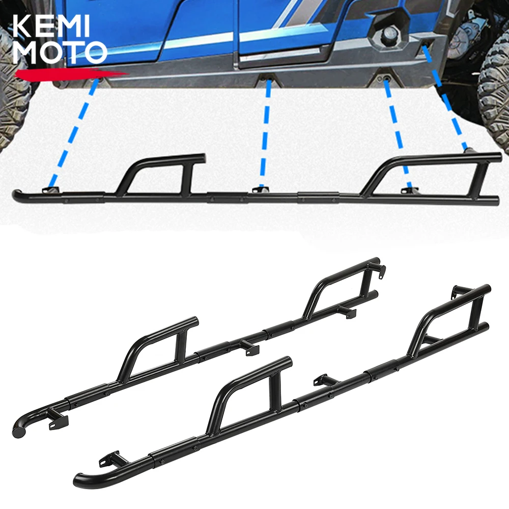 KEMIMOTO UTV Nerf Bar Compatible with Polaris General XP 4 1000 General 4 1000 2017-2022 2023 Rock Sliders Black Steel Tubing nerf dog мяч регби пищащий 9 см