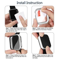 Boîtier en verre trempé HD pour Apple Watch 38mm 40mm 41mm 42mm 44mm 45mm 46mm, housse de protection d'écran pour iWatch 10 8 7 9 6 5 4 3 2 6