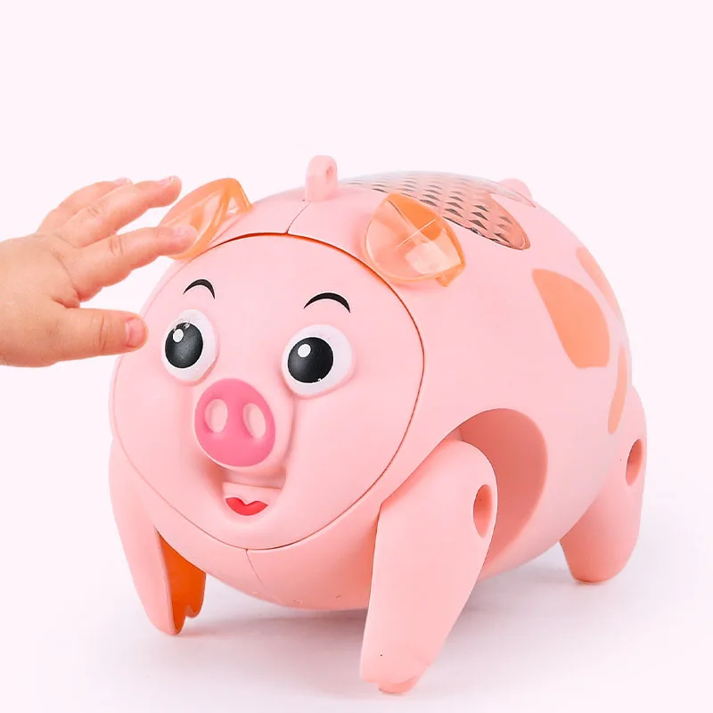 Electric LED Lighting Musical Pig Animal with Leash Walking Toy Kids Xmas Gift Electronics Robot Gifts Children Birthday Present 5