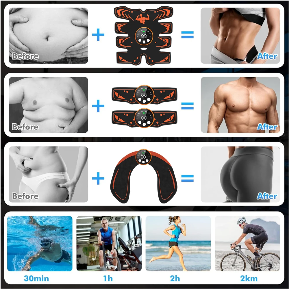 Smart Fitness Butt Lift Trainer - Home Gym Equipment with 8-Pad Massage System