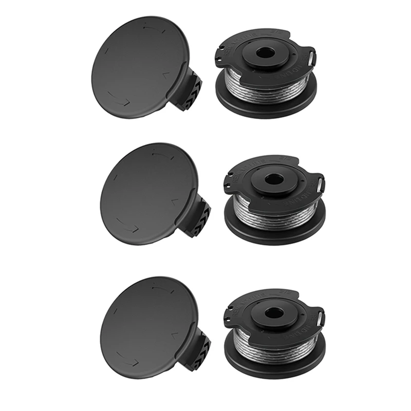 F016800385 String Trimmer Spool Line Per Strimmer Trimmer Art 23 Sl Art 26 Art 23-28 Sl Sostituzione (3Spool + 3Cap)