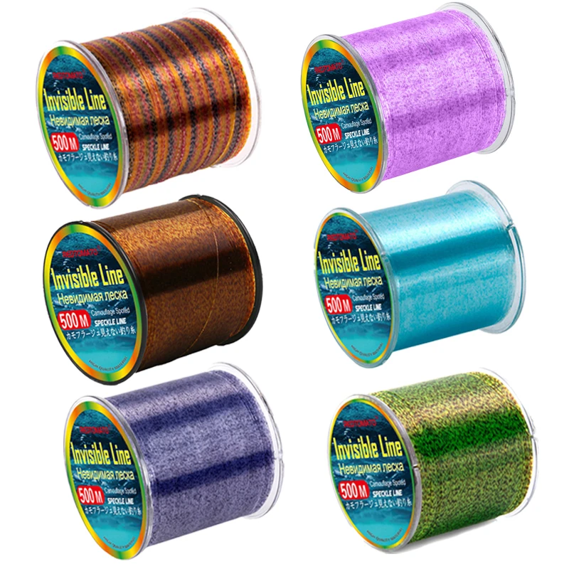 500m Invisible Spotted Fishing Line Monofilament Nylon 3D Bionic