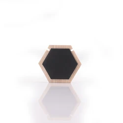 Elegant Geometric Wood Jewelry Display Stand for Necklaces, Bracelets, and Anklets (B black)