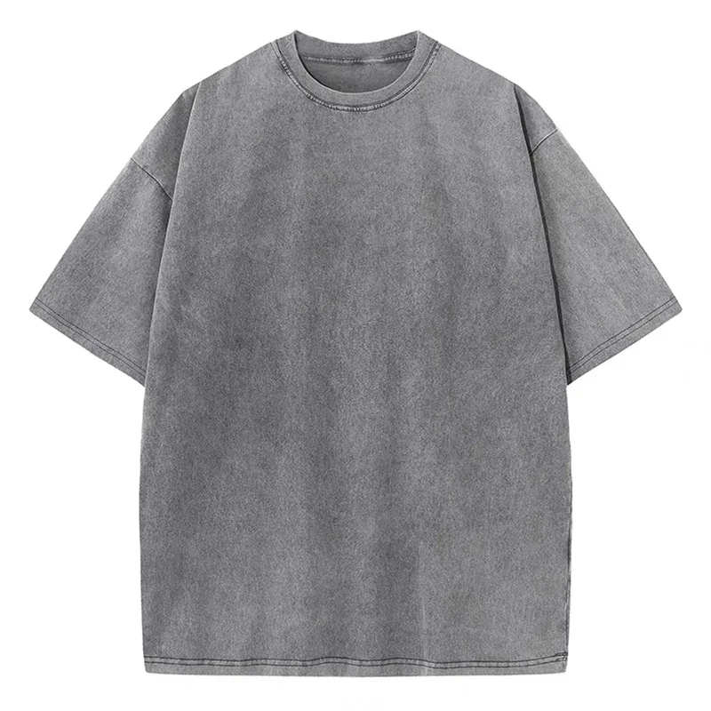 Vintage-Inspired Heavyweight Solid Color Oversized T-Shirt - Unisex Summer Streetwear