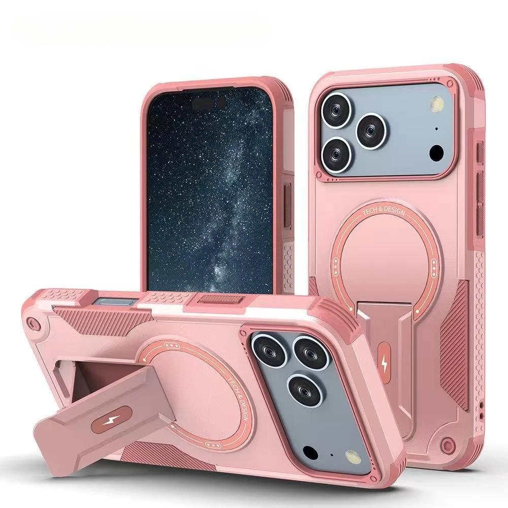 Invisible Folding Magnetic Phone Case with Shockproof Collision Color Cover