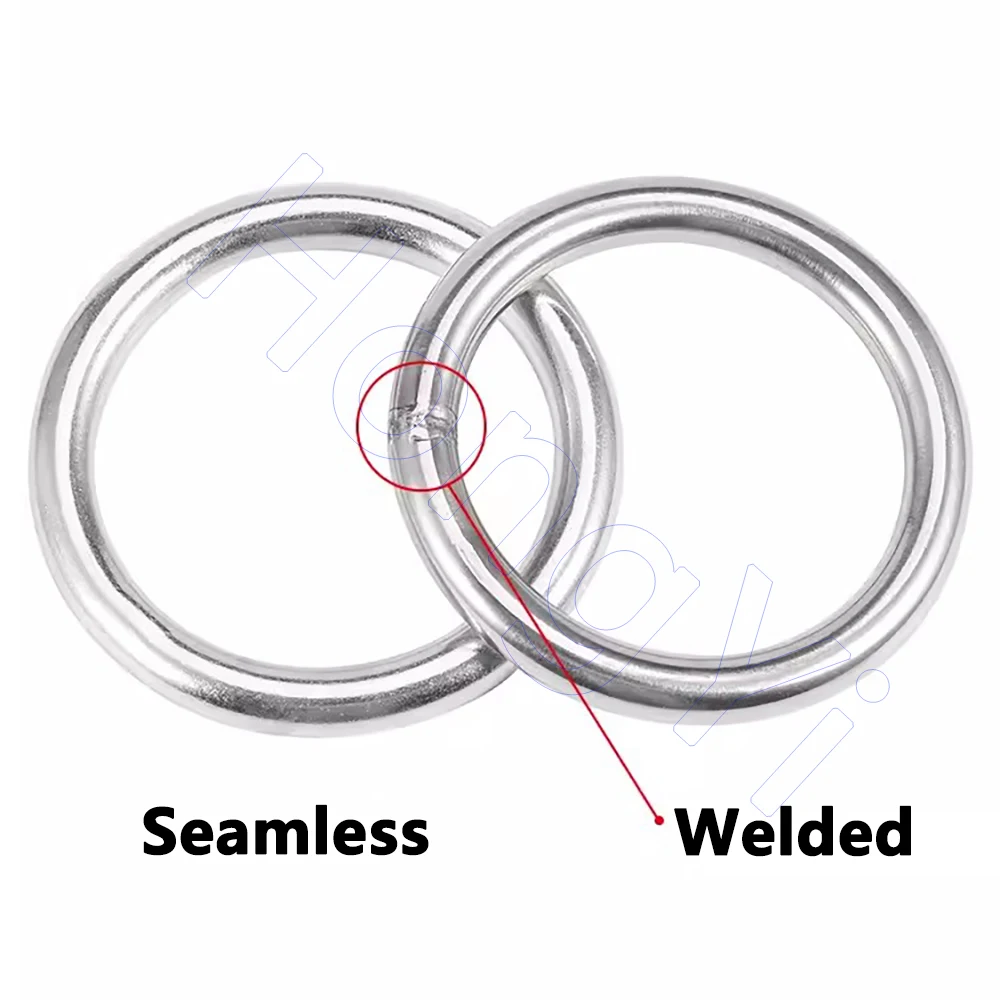 2 anelli a O in metallo da 10,2 cm, resistenti, saldati in acciaio