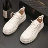 England Style Dress Wedding Party Shoes Comfortable Light Breathable Vulcanized Platform Leather Casual Sneakers T76 2