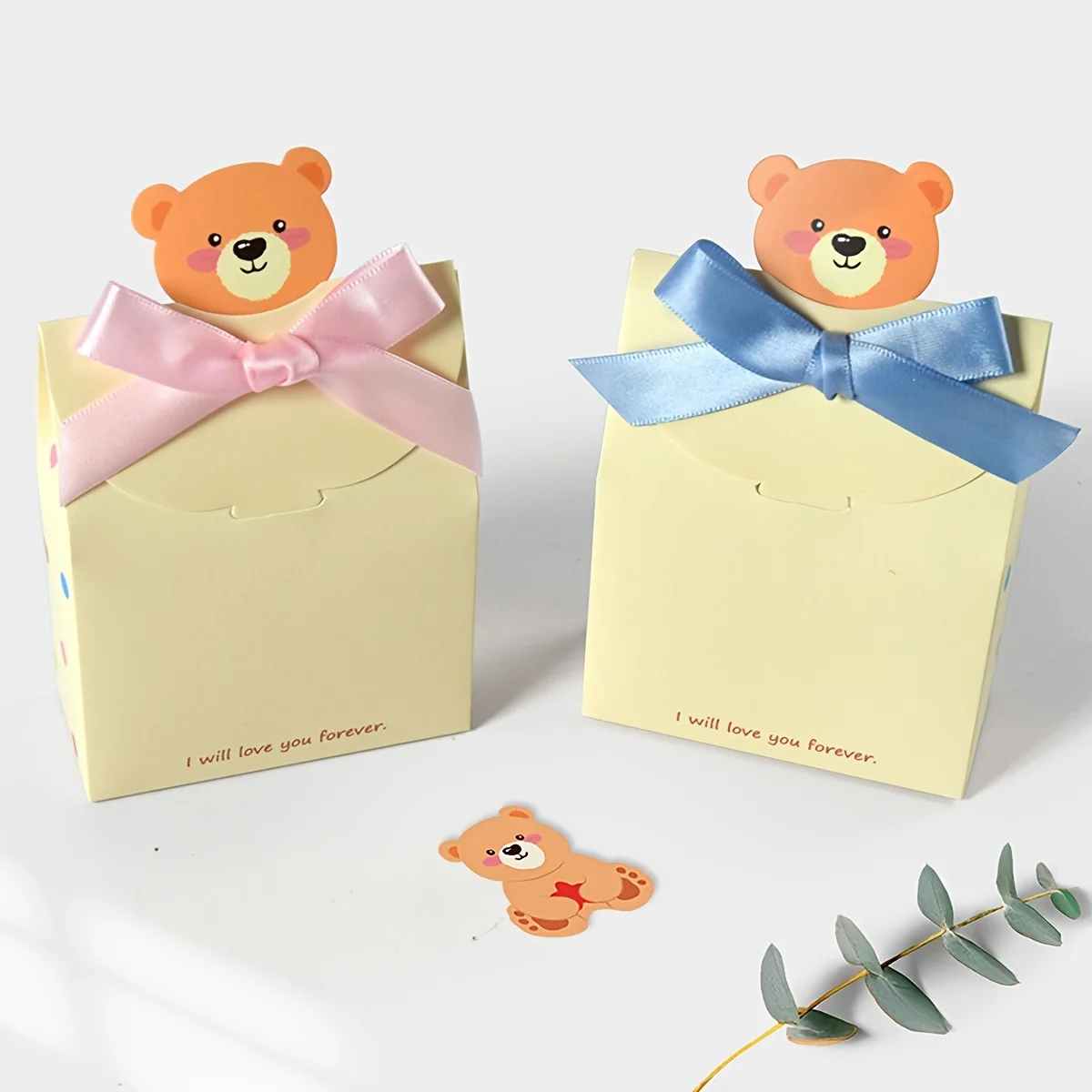 10PCS Cartoon Bear Foldable Square Gift Boxes, Durable and Stylish Paper Packaging for ... - SKU FSGB1109 - UGI Packaging