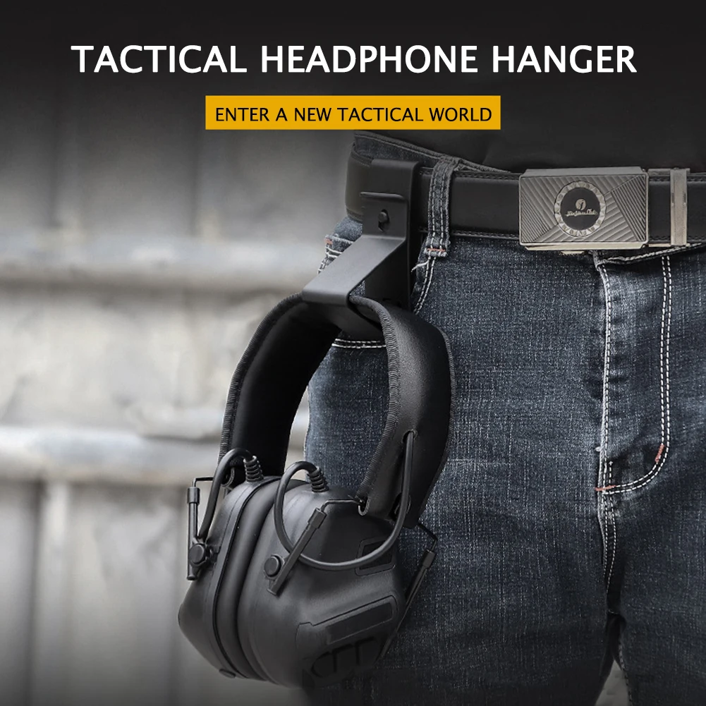 Tactical Headset Tactical Helmet Accessories 2/1PCS Tactical Headset Hang Buckle Hook Molle Quick Release Clip for Belt Girdle Waist Hunting Military Shooting Accessories