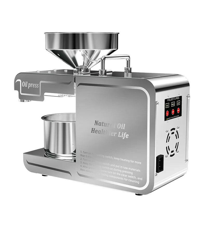 T1 220V 110V Oil Press Machine Commercial 820W Home Peanut Flaxseed Cold Squeezer Linseed Sunflower Seeds Extraction 4