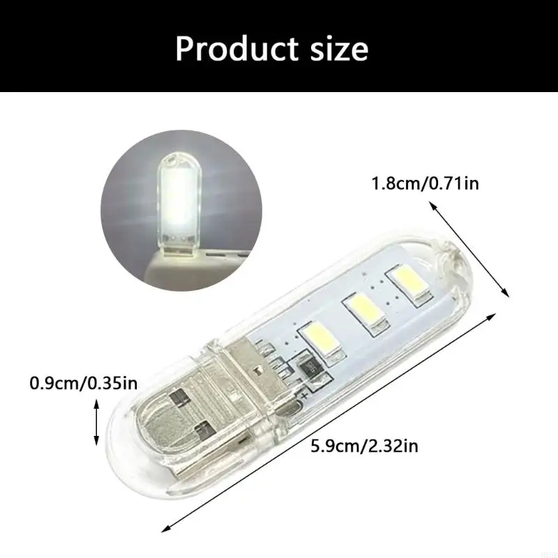 침대 옆과 사무실 사용을 위한 경량 PVC USB 야간 조명 양면 6개 LED HX5E