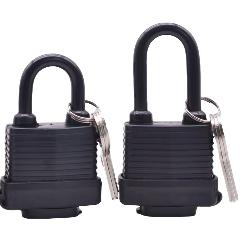 Rubber Shell Anti-rust Padlock Outdoor Waterproof Anti-theft Lock Balcony Window Lock Courtyard Door Long Beam Large 1Piece