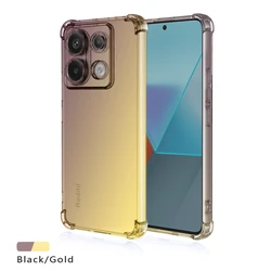 Shockproof Gradient TPU Protective Phone Case Cover for Poco X5 (Black Gold)
