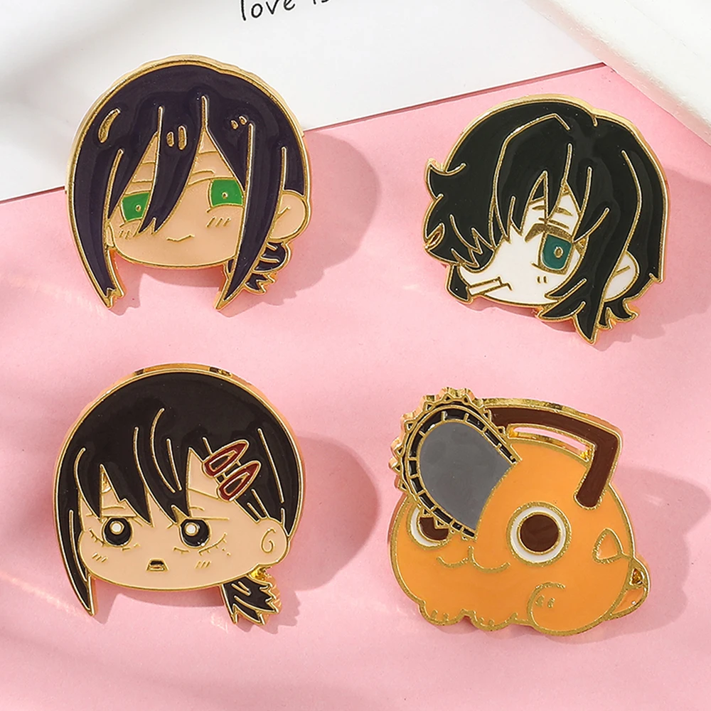 Anime Demon Slayers Pin Esmalte Duro, broche bonito dos desenhos animados,  Kamado Tanjirou, Agatsuma Zenitsu, Acessórios Hashibira Inosuke, Jóias