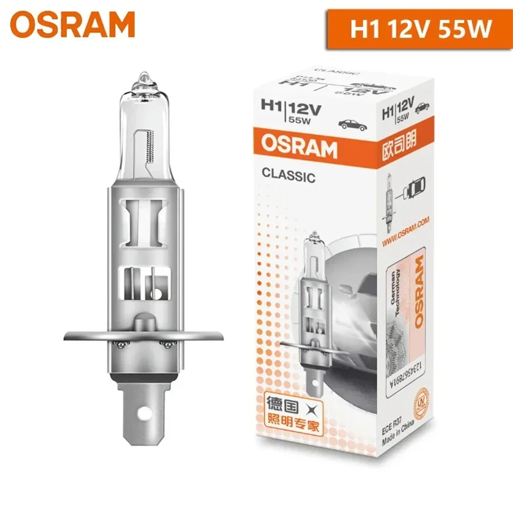 Halogen Headlight Bulb-OSRAM Original H1 H4 H3 H7 Standard 12V 55W 100W 3200K Hi/lo Beam Fog Lamp (2PCS)