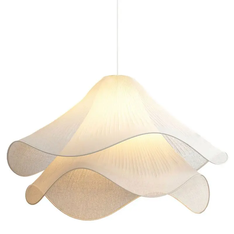 Cream Restaurant Chandelier Design Creative Unique French Vintage Living Room Bedroom Minimalist Fabric Petal Niche New Arrival