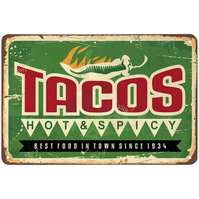 Vintage Metal Tin Sign - Retro Wall Decor