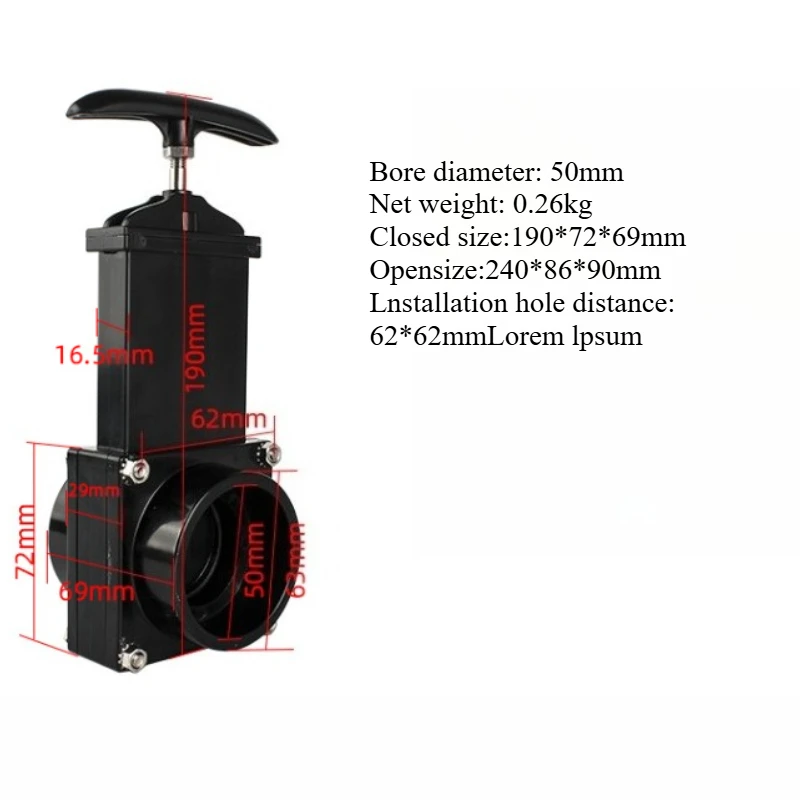 Wohnmobil-Zubehör – Doppelfunktions-Ablauf-/Torventil für saubere/wählende/schwarze Wassertanks (Wohnmobil/Wohnmobil/Wohnwagen)