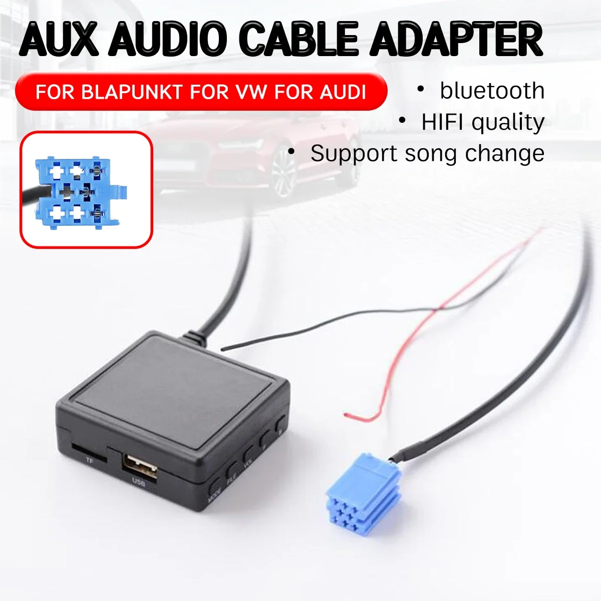 

Кабель-приемник Bluetooth Aux с USB, адаптер громкой связи для микрофона AUDI концерта хора для Blaupunkt для vw Delta Beta для Becker
