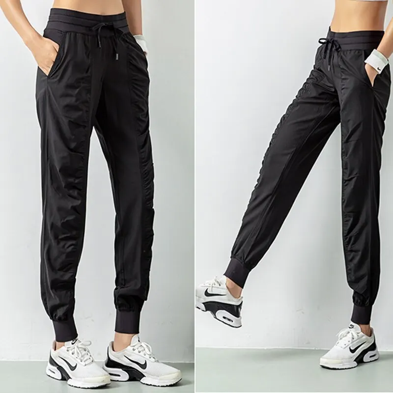 Women's Quick-Dry Fabric Athletic Joggers with Pockets