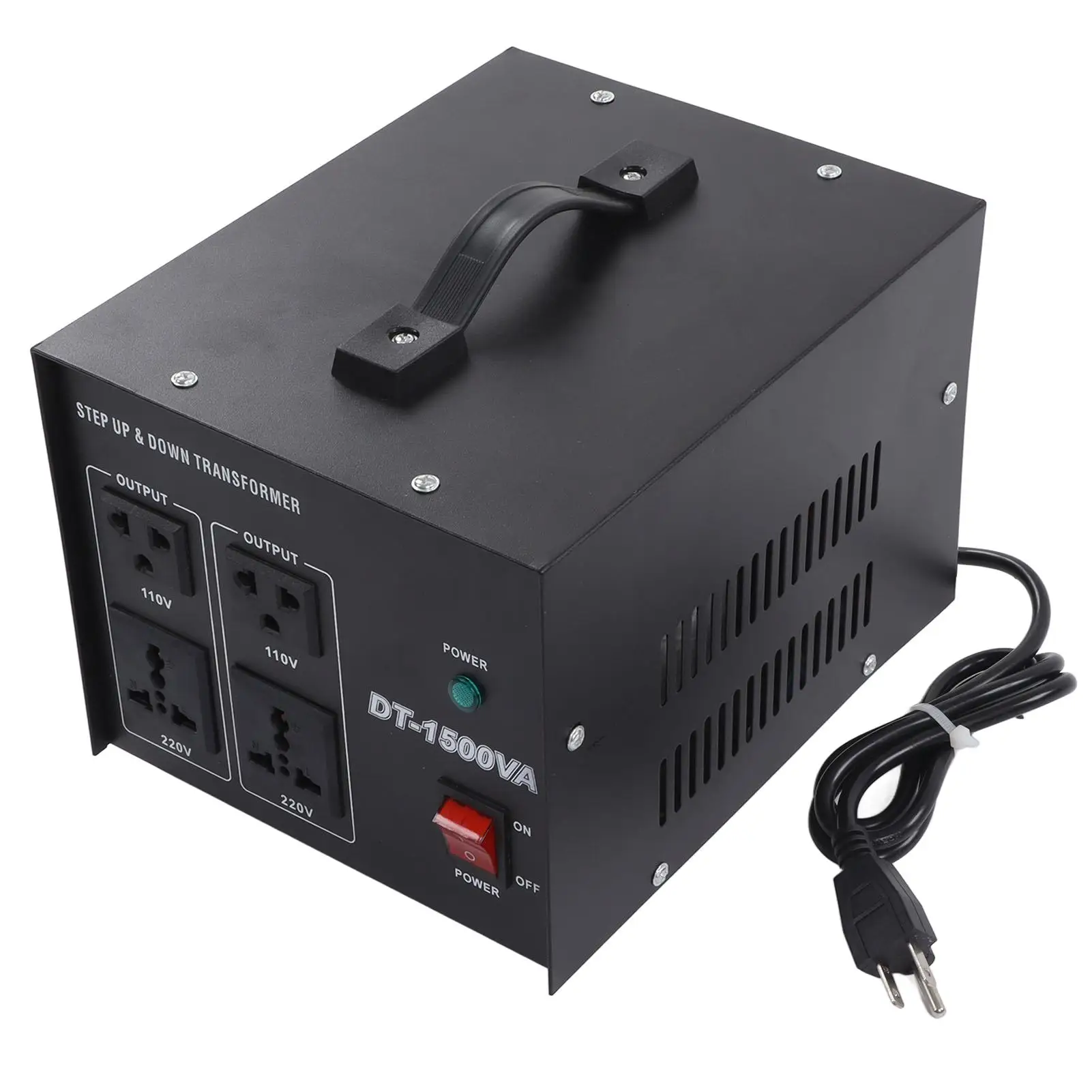 

1500W DT-1500VA Heavy Duty Voltage Converter Power 110V‑220V 220V‑110V Step Up Transformer