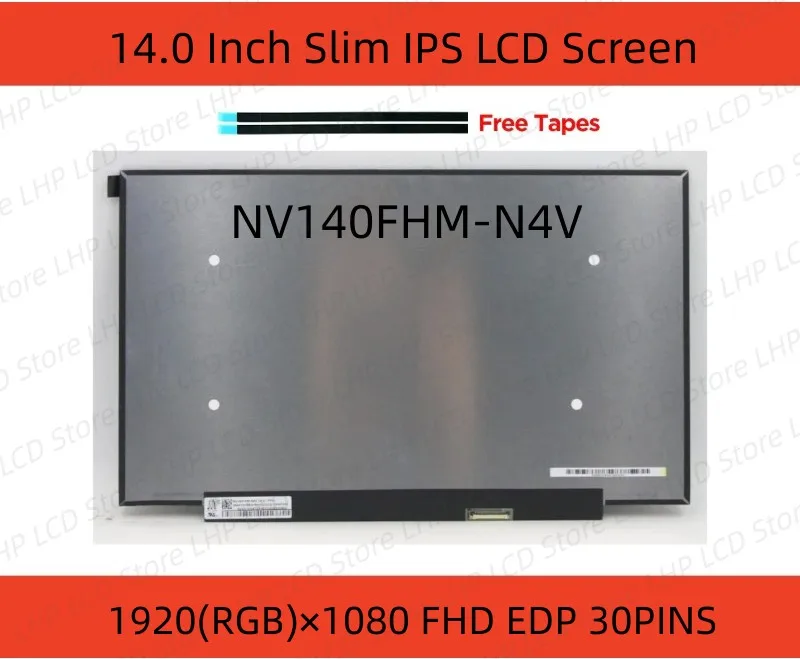 Schermo LCD 14” FHD 1920x1080 IPS Opaco – Compatibile Con NV140FHM-N4B – Connettore 30 Pin Lato Destro
