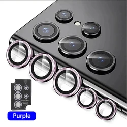 8K Ultra HD Metal Ring Camera Protector - Easy Installation Lens Cover Film Accessories - Galaxy S23 Ultra (PURPLE)