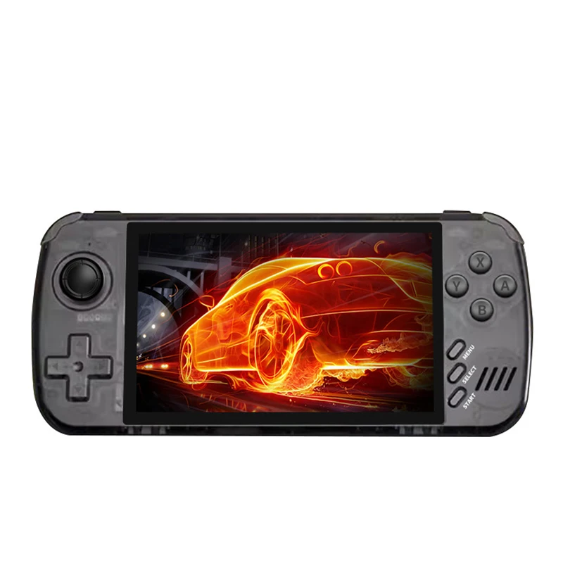 thumbnail image 1 of Consola de videojuegos portátil POWKIDDY X39pro con pantalla IPS de 4,3 pulgadas, compatible con PS1, retro, con mandos con cable, regalos para niños, 1 of 5