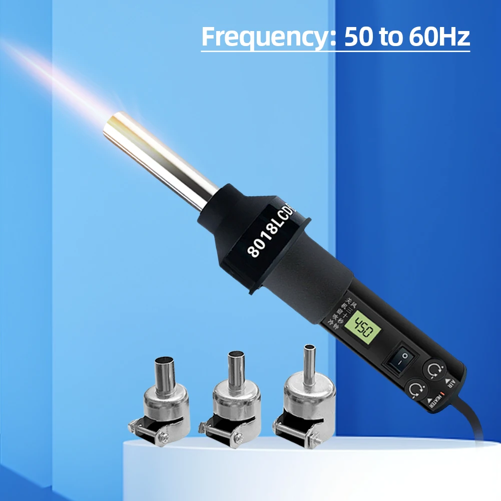 110V 220V Heat Hot Air Gun 450W LCD Digital Desoldering Soldering Station Temperature Adjustable IC SMD BGA 8018LCD EU/US Plug hot air gun,soldering station,heat gun,mini hot air gun
