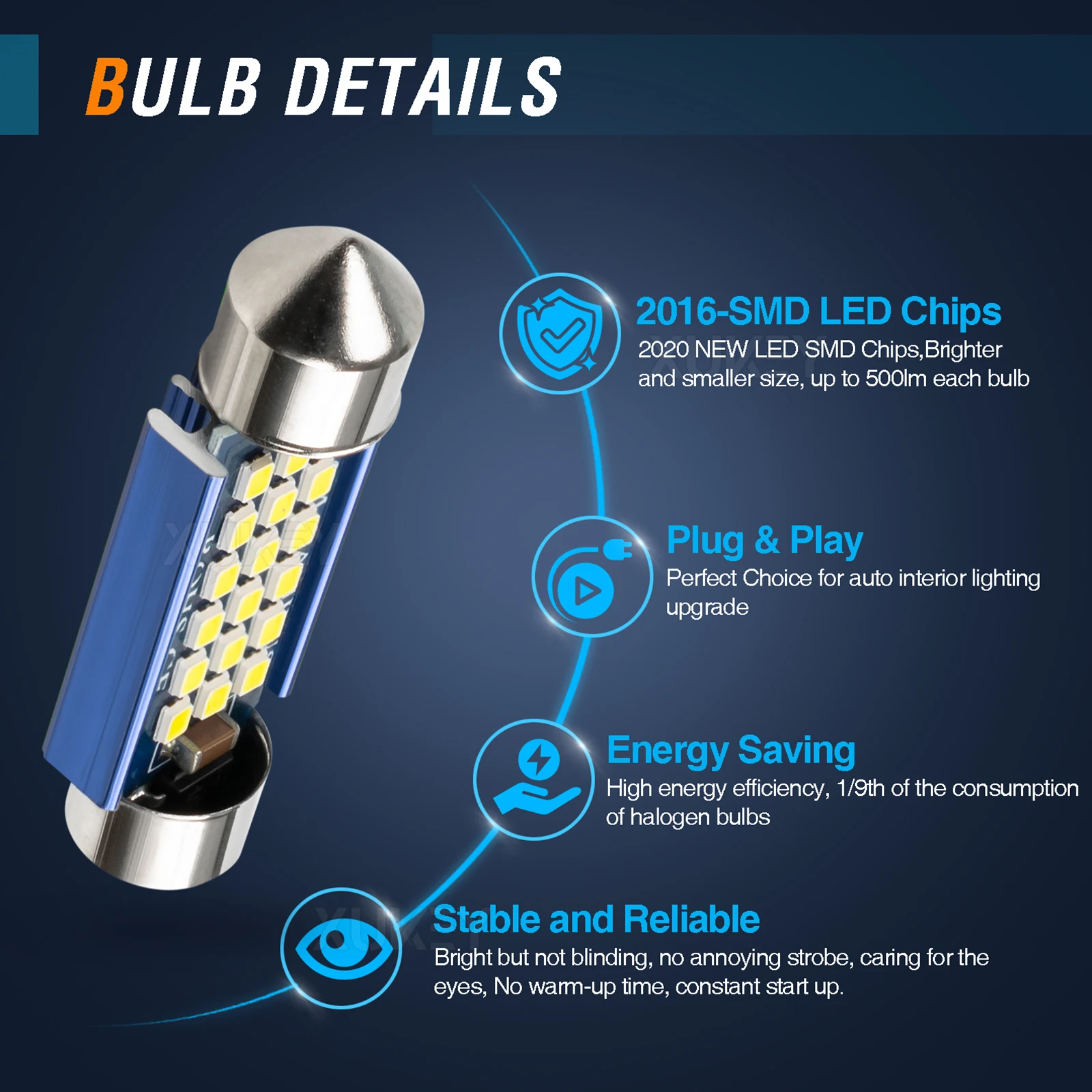 4x578 LED    500LM 2016-smd LED c5 w ׸     , 211-2 212-2 569 6411 6451 41mm 42mm 1.6 ġ