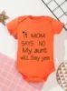 Short Sleeve Baby Girl Boy Jumpsuit Toddler Romper If Mom Says No My Aunt Will Say Yes Print Bodysuit Clothes Newborn Infant 5