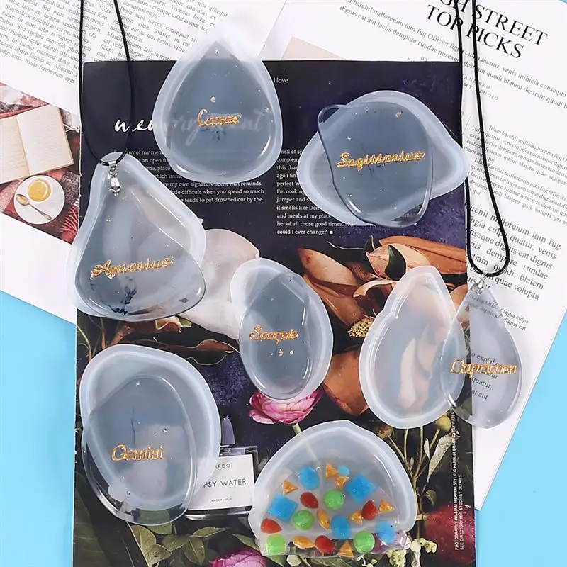 Mirror Charm Silicone Mold Necklage Crystal Bead UV Resin Epoxy Mould Diy Jewelry Making Accessories Decoration |