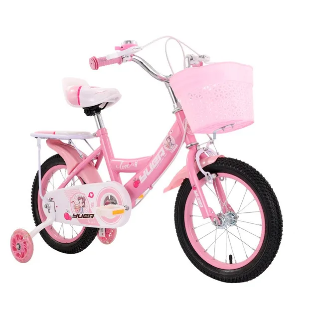 Children s Bicycle With Auxiliary Wheels With Basket High Carbon Steel Frame A Perfect Ride for Kids