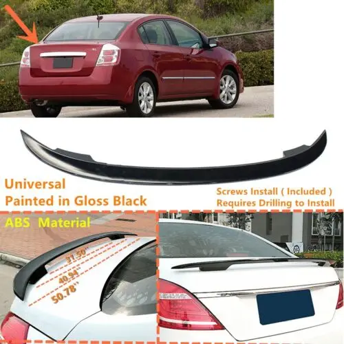 

For 07-2012 Nissan Sentra ABS Plastics Spoiler Trunk Sedan Universal Rear Wing Body Kit Accessories