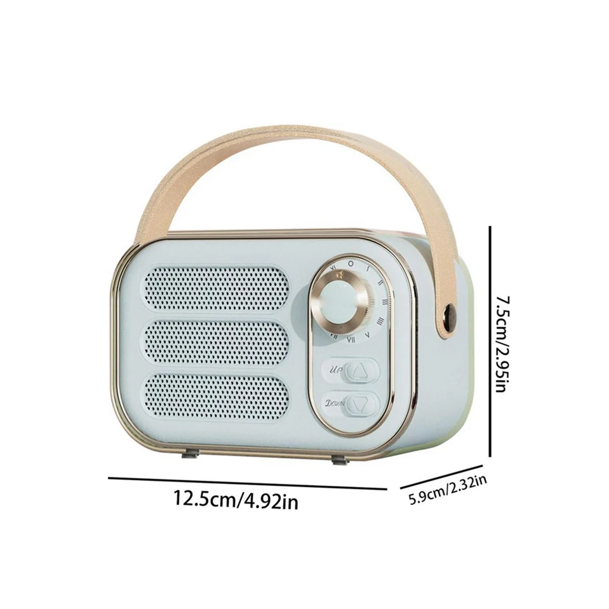 Altoparlante Retrò 360 Effetto Stereo Mini Altoparlante Bluetooth Radio Vintage Home Decor Sound Box Per Esterno Bianco