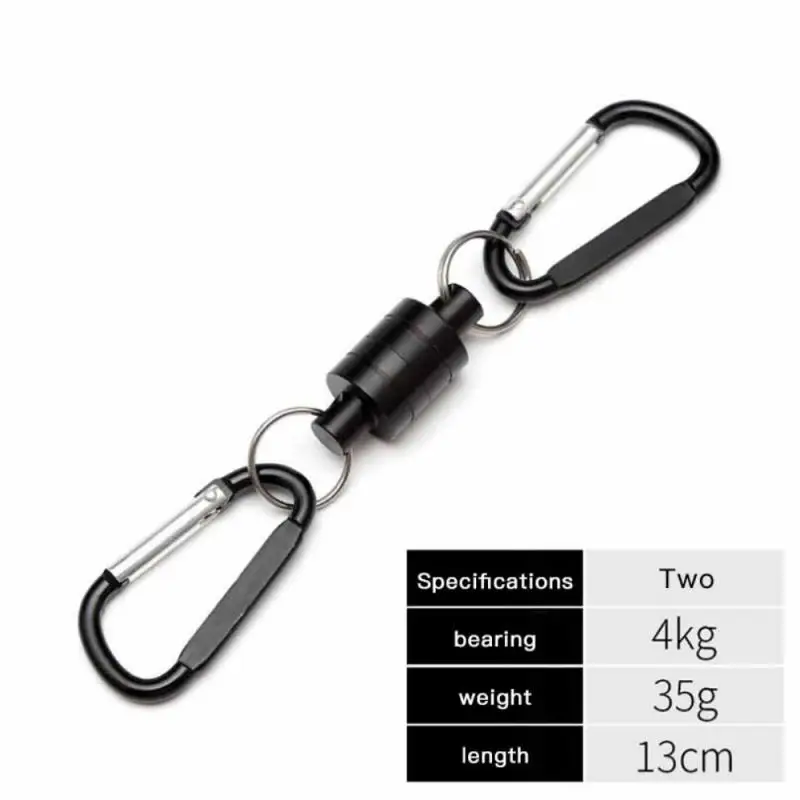 Magnetic Tool Release Holder with Carabiner Clip Fly Fishing Net