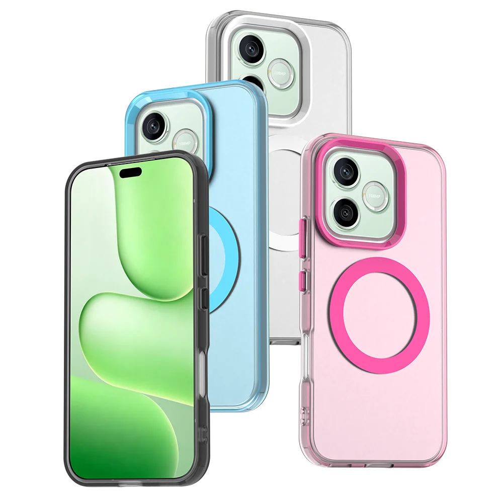 Candy Color Magnetic Shockproof Phone Case with Magsafe Wireless Charging Compatibility