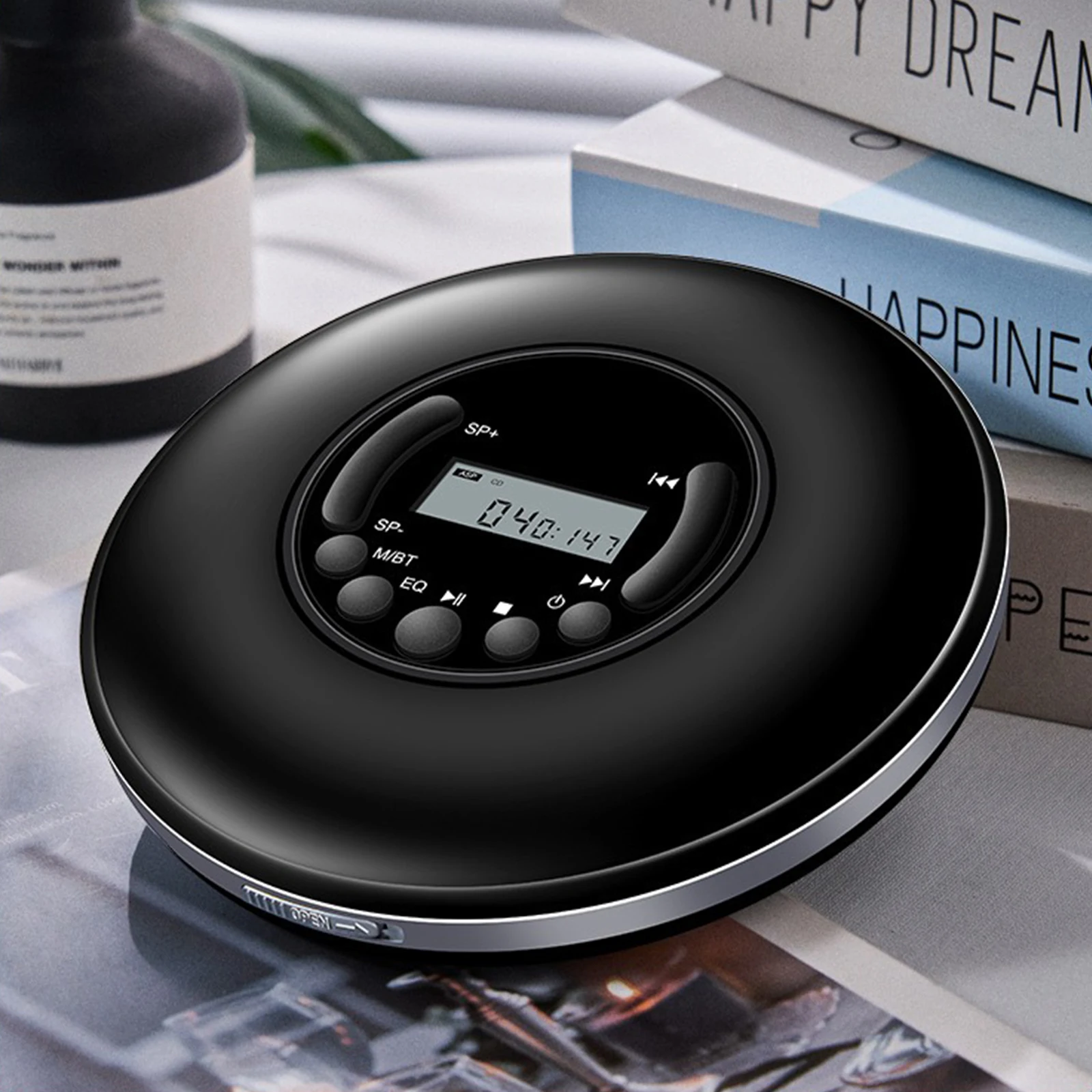 5 types Portable CD Player MP3 Music Player A-B Repeat Function LCD Display External Speakers Headphones