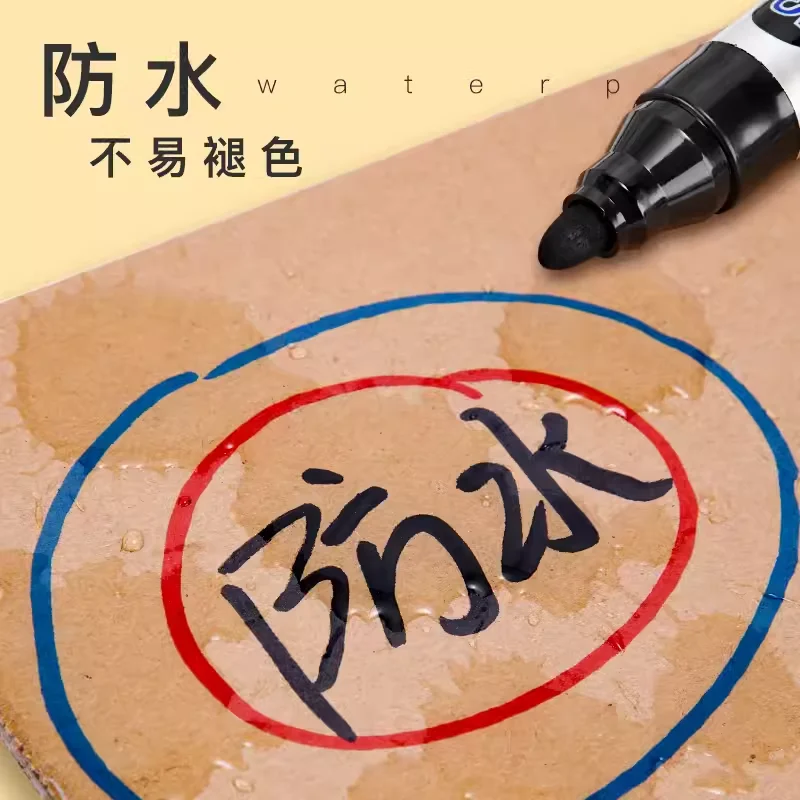 대용량 리필 가능 마커, 두꺼운 팁, 유성, 지워지지 않음, 방수, 특급 배송 및 물류용