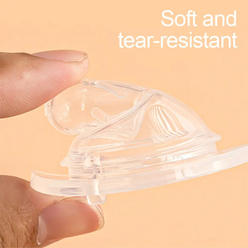 Baby Silicone Pacifier Wide Neck Soft Spiral Teat Nipple Circle Hole Cross Hole Baby Care Bottles Natural Flow Nipples BPA Free