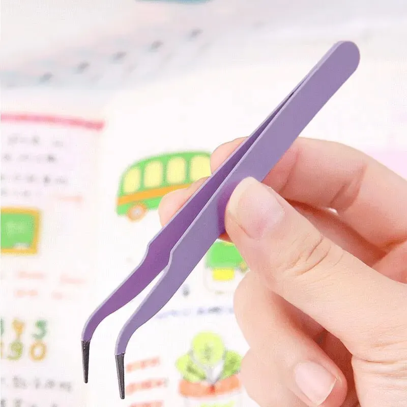 2pcsStainlessSteelPrecisionTweezersColorScrapbookTweezers