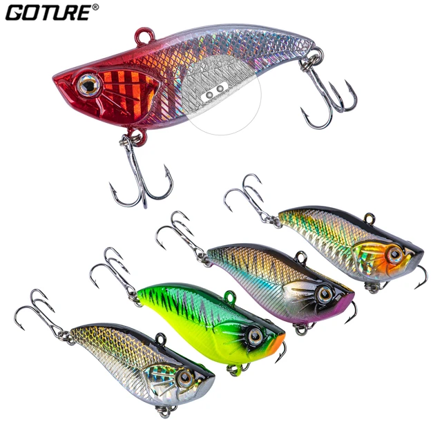 Goture VIB Fishing Lures 5pcs/lot 6cm 16g Metal Sinking Spinner Crankbait  Swimbait for Bass Pike Perch with Box Fishing Tackle - AliExpress