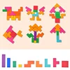 Montessori Desktop Puzzle Toys Kids Battle Table Game Tangram Math Toys Building Blocks Board Color Shape Training for Kids Gift 5