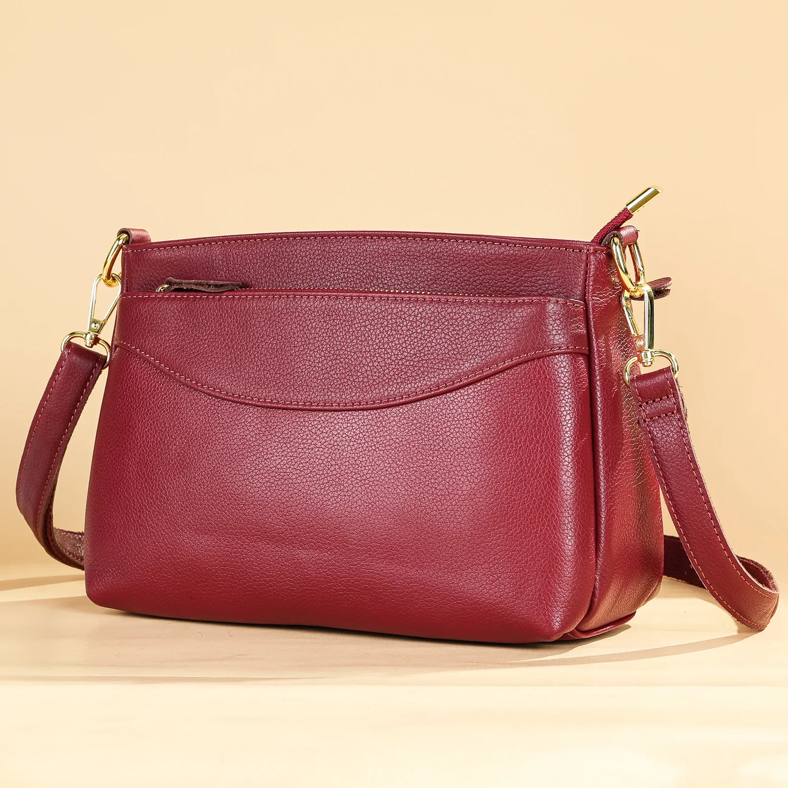 Fashion Women Crossbody Handbag Genuine Leather Female Messenger Bags Cow Leather Cross Body Shoulder Bag