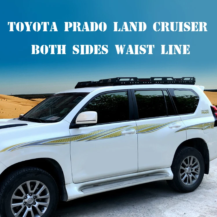 

Цветные наклейки для автомобиля, подходят для Toyota Prado Land Cruiser 2010-2020, декоративные цветные полосатые наклейки с обеих сторон, поясная линия