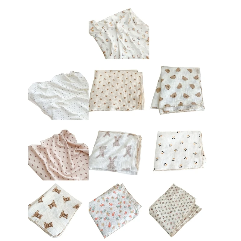 Baby-Swaddle Blanket Infant Receiving Blanket Cartoo Muslin Swaddle Blanket 6layers organic cotton gauze baby blankets newborn muslin swaddle receiving blanket