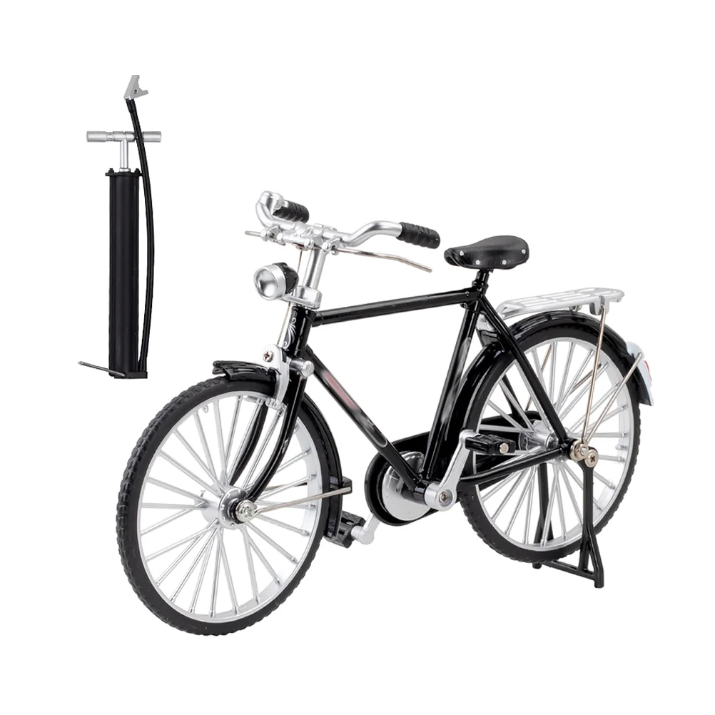 

Home Desktop Office Bike Sculpture Cycling Art Sculpture 1/10 Bike Model Bike And Inflator Model Small Bike Model