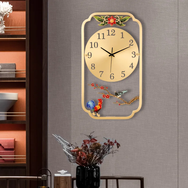 Chinese Style Copper Large Wall Clock